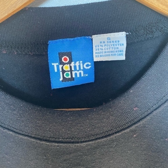 Vintage T-Shirt Traffic Jam Graphic Print Sequin Bright Spring Festival Concert - Picture 6 of 12